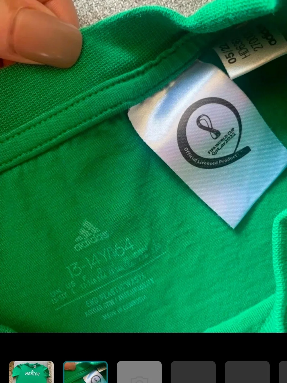 Adidas Kids Mexico National Team Green Graphic T-Shirt Size 13/14 Years